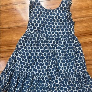 Pink Chicken Navy Polka Dot Kids Dress